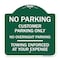 Signmission No Parking Customer Parking Only No Overnight Parking Towing Enforced at Your Expense, GW-1818-23754 A-DES-GW-1818-23754 - alternate 1